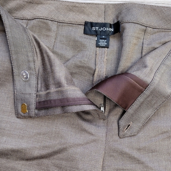 St. John Wool Blend High Rise Trouser Pants - Picture 7 of 10